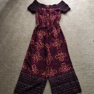 Xhiliration Cropped Wise Leg Jumpsuit
